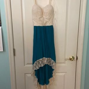 Medium Lily Rose Turquoise Asymmetrical Party Dress